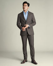 Luxury Italian Suit - Mocha