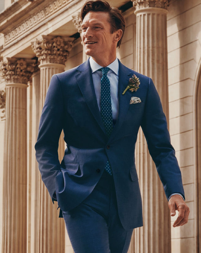 Italian Luxury Suit Jacket - Royal Blue