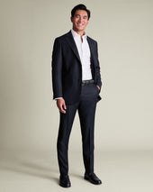 Italian Luxury Birdseye Suit Pants