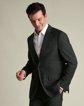 Italian Puppytooth Suit Jacket - Forest Green
