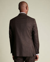 Italian Flannel Suit Jacket Brown