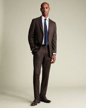 Italian Flannel Suit Jacket Brown