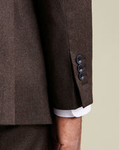 Italian Flannel Suit Jacket Brown