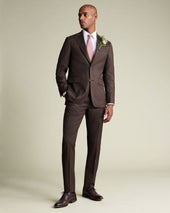 Italian Flannel Suit Brown