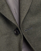 Italian Flannel Suit Jacket Green