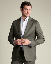 Italian Flannel Suit Green