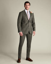 Italian Flannel Suit Jacket Green