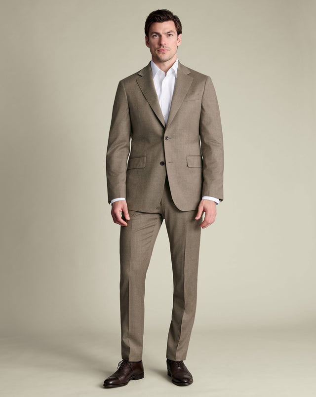 Italian Flannel Suit - Taupe