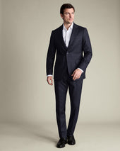 Italian Flannel Suit - Navy