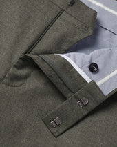 Italian Flannel Suit Pants Green