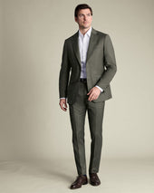 Italian Flannel Suit Pants Green