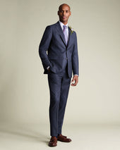 Italian Luxury Suit Ink Blue