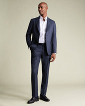 Italian Luxury Suit Pants Ink Blue