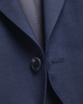 Italian Puppytooth Suit Jacket Ink Blue