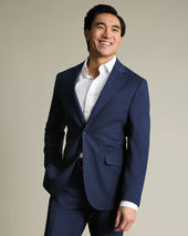 Italian Puppytooth Suit Jacket – Ink Blue