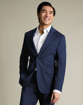 Italian Puppytooth Suit Ink Blue
