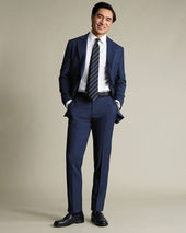 Italian Puppytooth Suit Jacket Ink Blue