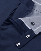 Italian Puppytooth Suit Pants Ink Blue