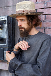 Man Henley Shirt Hemp