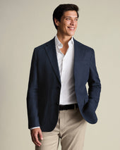 Pure Linen Jacket – Navy