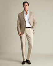 Pure Linen Check Jacket