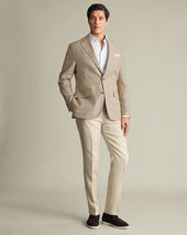 Pure Linen Check Jacket