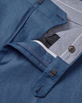 Pure Linen Pants Blue