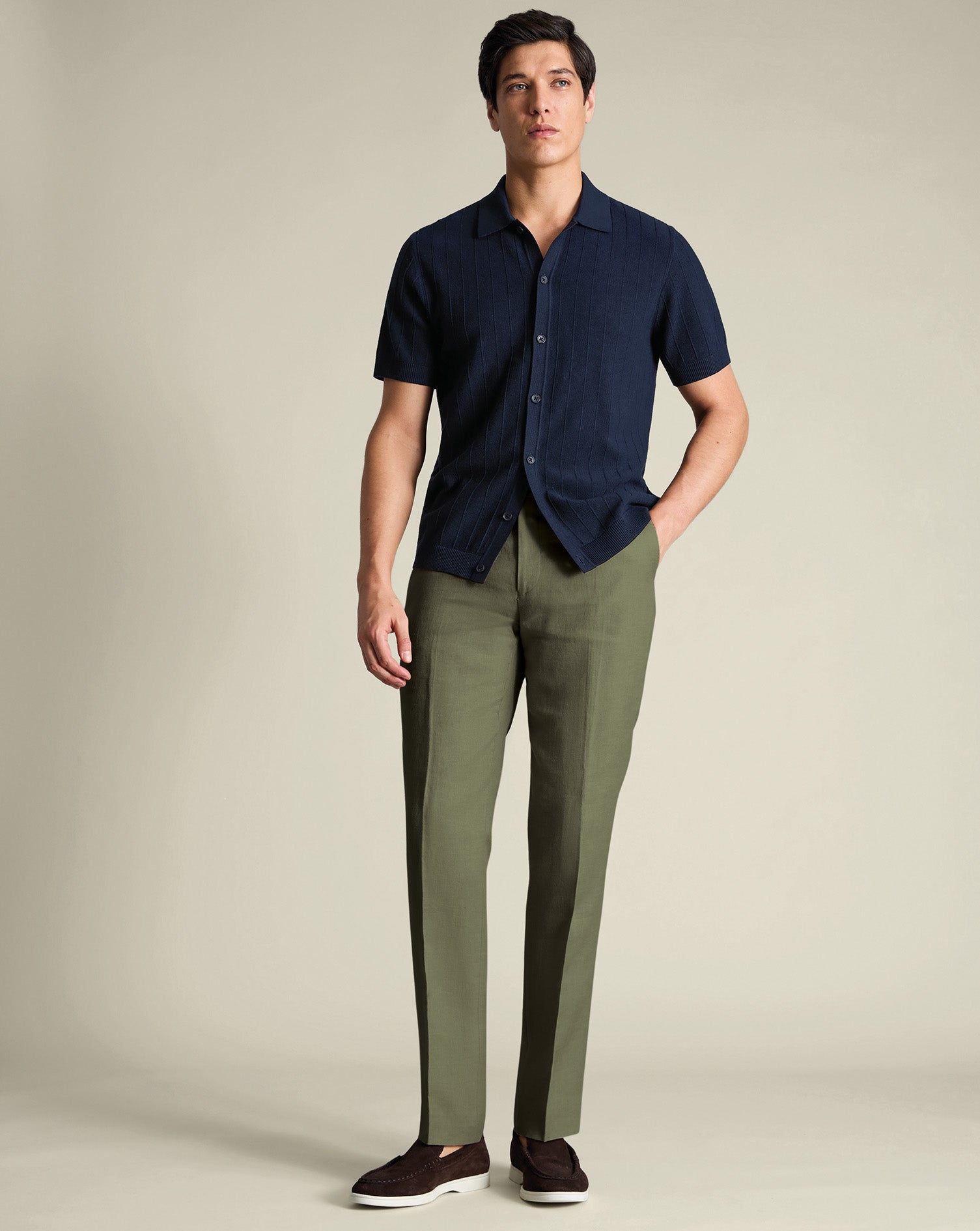 Pure Linen Pants Green