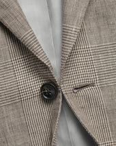 Linen Check Suit Mocha