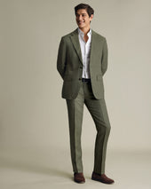Linen Suit - Olive Green