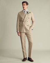 Double Breasted Linen Suit