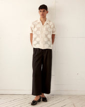 Sunflower Lace Short Sleeve Shirt Ecru