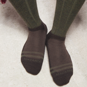 Surchaussettes Marron Vert Cheville Laine