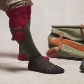 Surchaussettes Marron Vert Cheville Laine