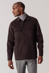 Surchemise Warren En Laine Et Cachemire Marron