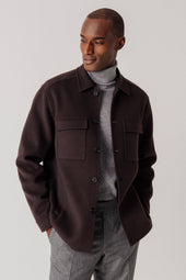 Surchemise Warren En Laine Et Cachemire Marron