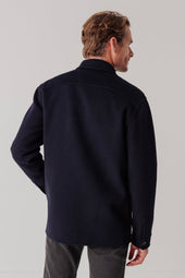 Surchemise Warren En Laine Et Cachemire Marine