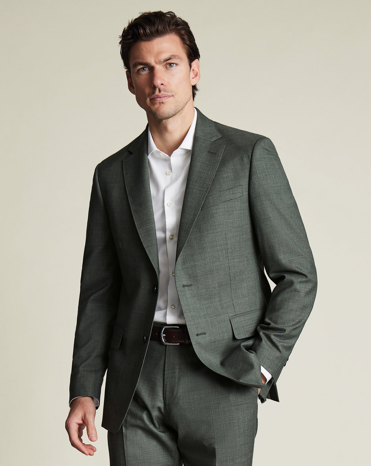 Ultimate Performance Sharkskin Suit Jacket Green