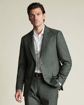 Ultimate Performance Sharkskin Suit Jacket - Forest Green