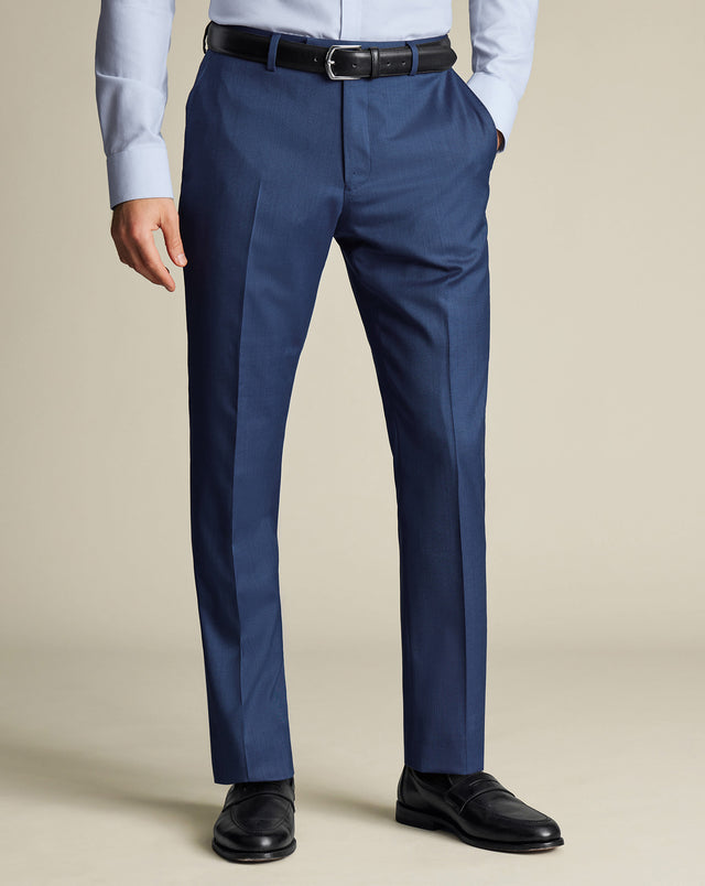 Ultimate Performance Sharkskin Suit Pants - Ink Blue