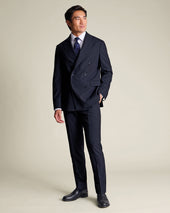 Double Breasted Ultimate Performance Suit - Dark Navy