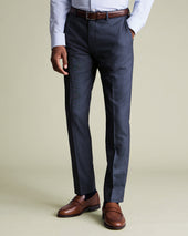 Ultimate Performance Sharkskin Suit Pants - Steel Blue
