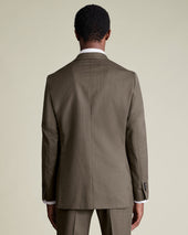 Ultimate Performance Herringbone Suit Jacket Mocha
