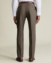 Ultimate Performance Herringbone Suit Pants Mocha
