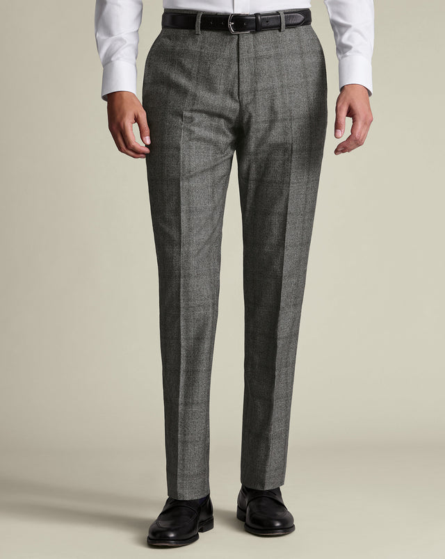 Ultimate Performance Check Suit Pants - Gray