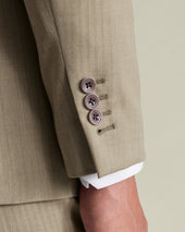 Double Breasted Ultimate Performance Herringbone Suit Jacket