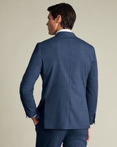Ultimate Performance Prince Of Wales Suit Jacket Ink Blue
