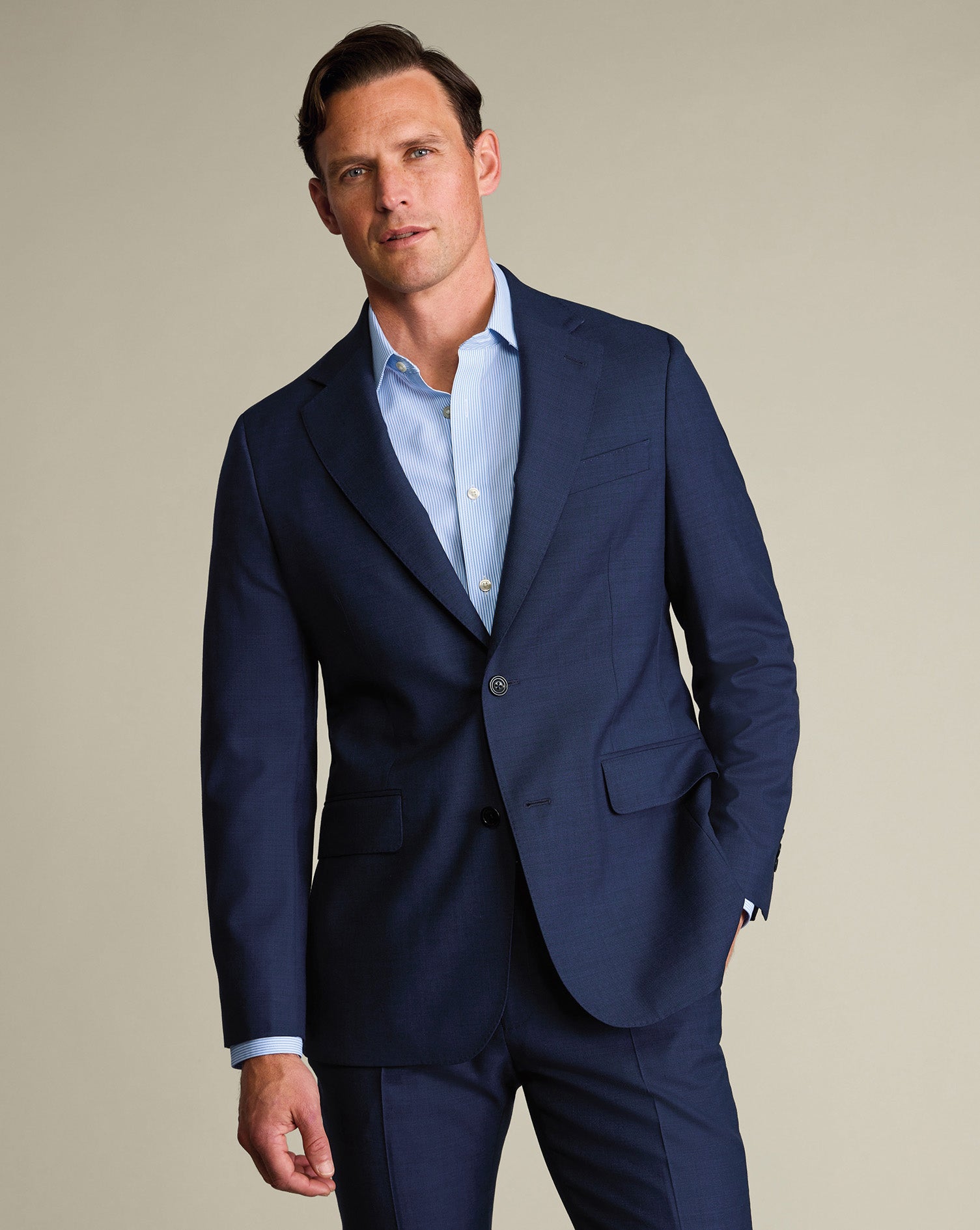 Ultimate Performance Sharkskin Suit Jacket Blue