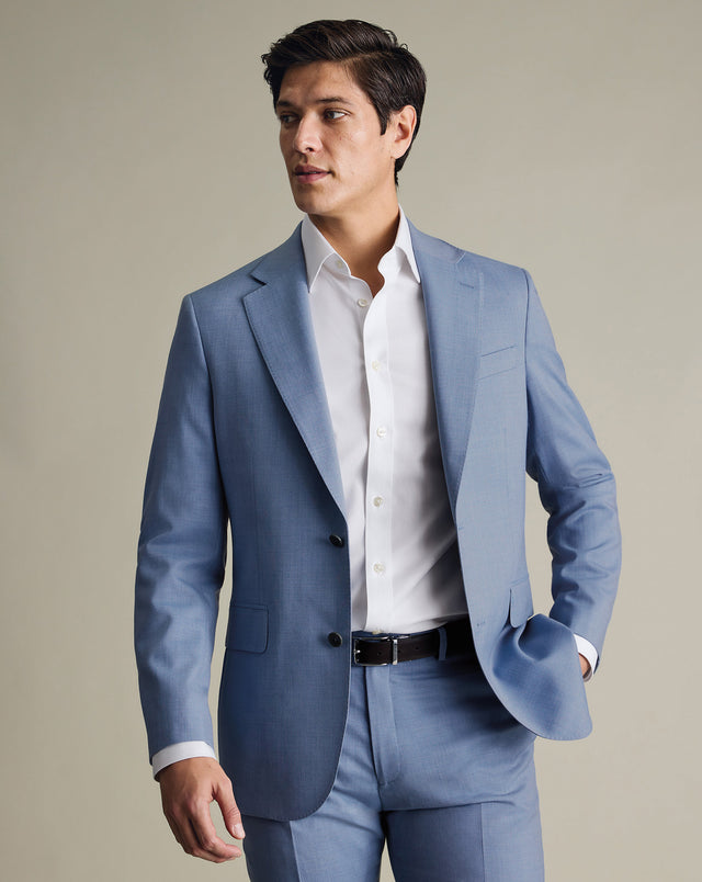 Ultimate Performance Sharkskin Suit Jacket – Light Blue