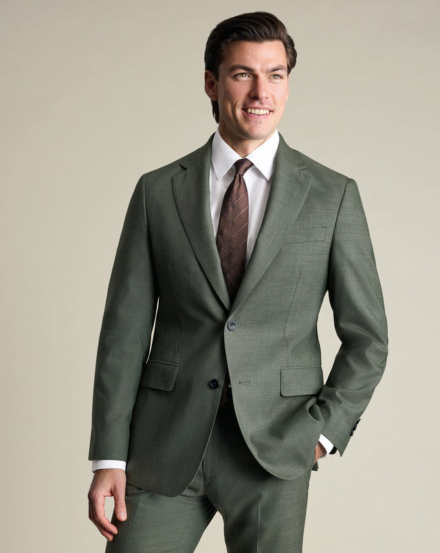 Ultimate Performance Sharkskin Suit Jacket – Sage Green